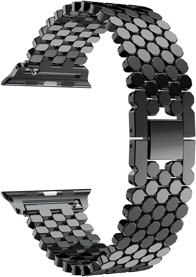 AISPORTS Compatible with Apple Watch Strap 49mm 45mm 44mm 42mm, Adjustable Stainless Steel Metal Clasp Bracelet Sport Wristband Replacement Strap for Apple Watch Ultra/iWatch Series 8/7/6/5/4/3/2/1/SE