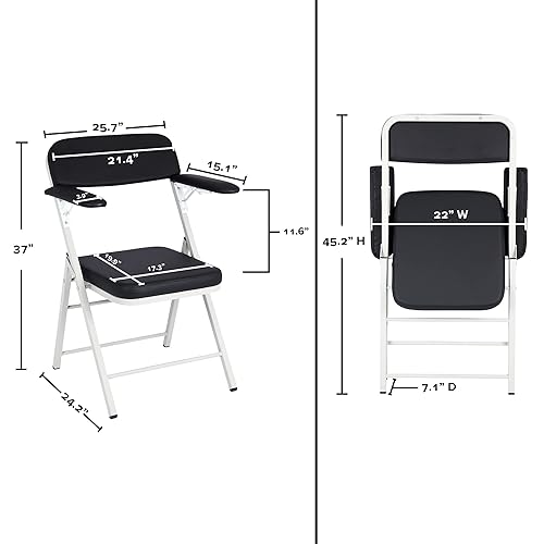 Miniatura 2 de AdirMed Silla plegable acolchada para dibujar sangre  Silla plegable resistente que ahorra espacio  Elección perfecta para espacios compactos