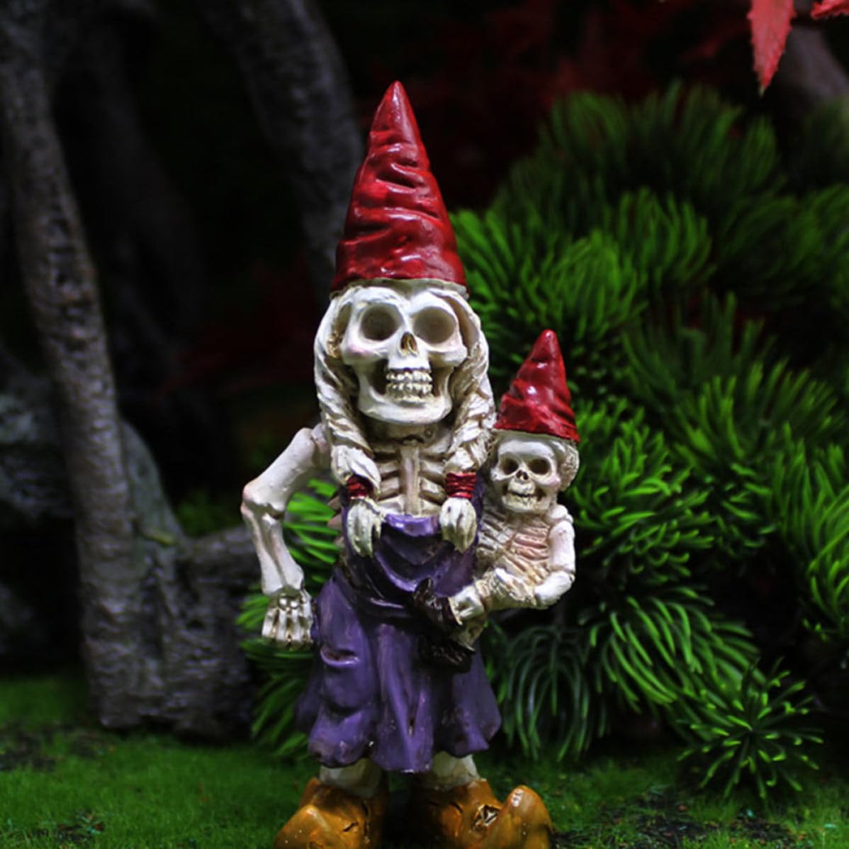 Uonlytech 10 Pezzi Decorazione Halloween in Resina Statuette di Nani Scheletro, Lavorazione Fine, Materiale Resistente, per Davanzale o Tavolino