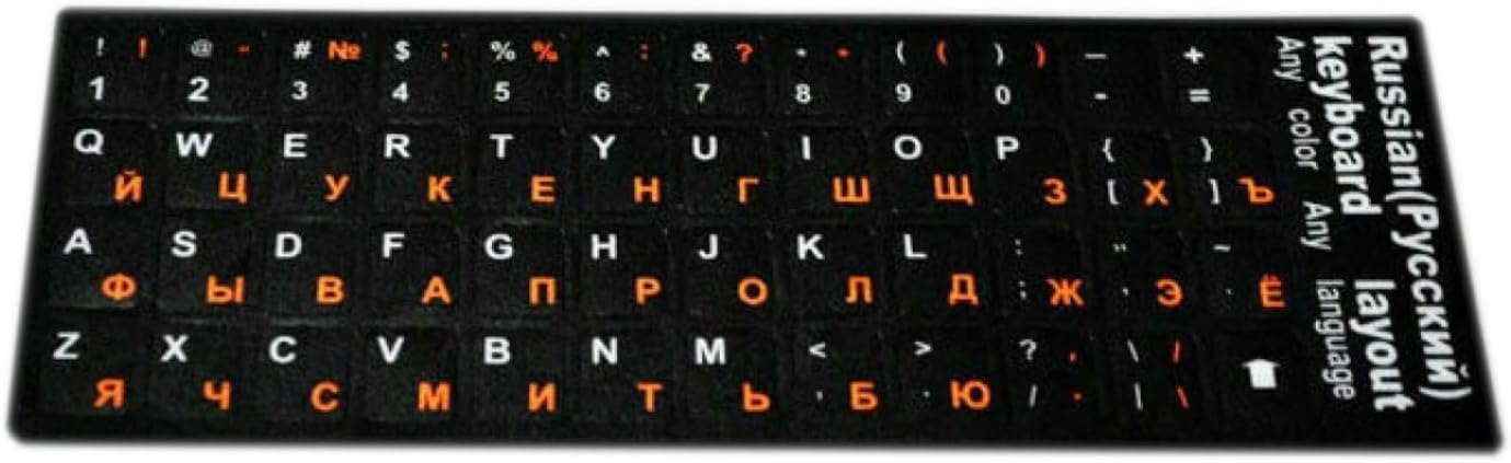 Russian Keyboard Stickers Big Letter Full Size Universal PC Computer Laptop Desktop Keyboard