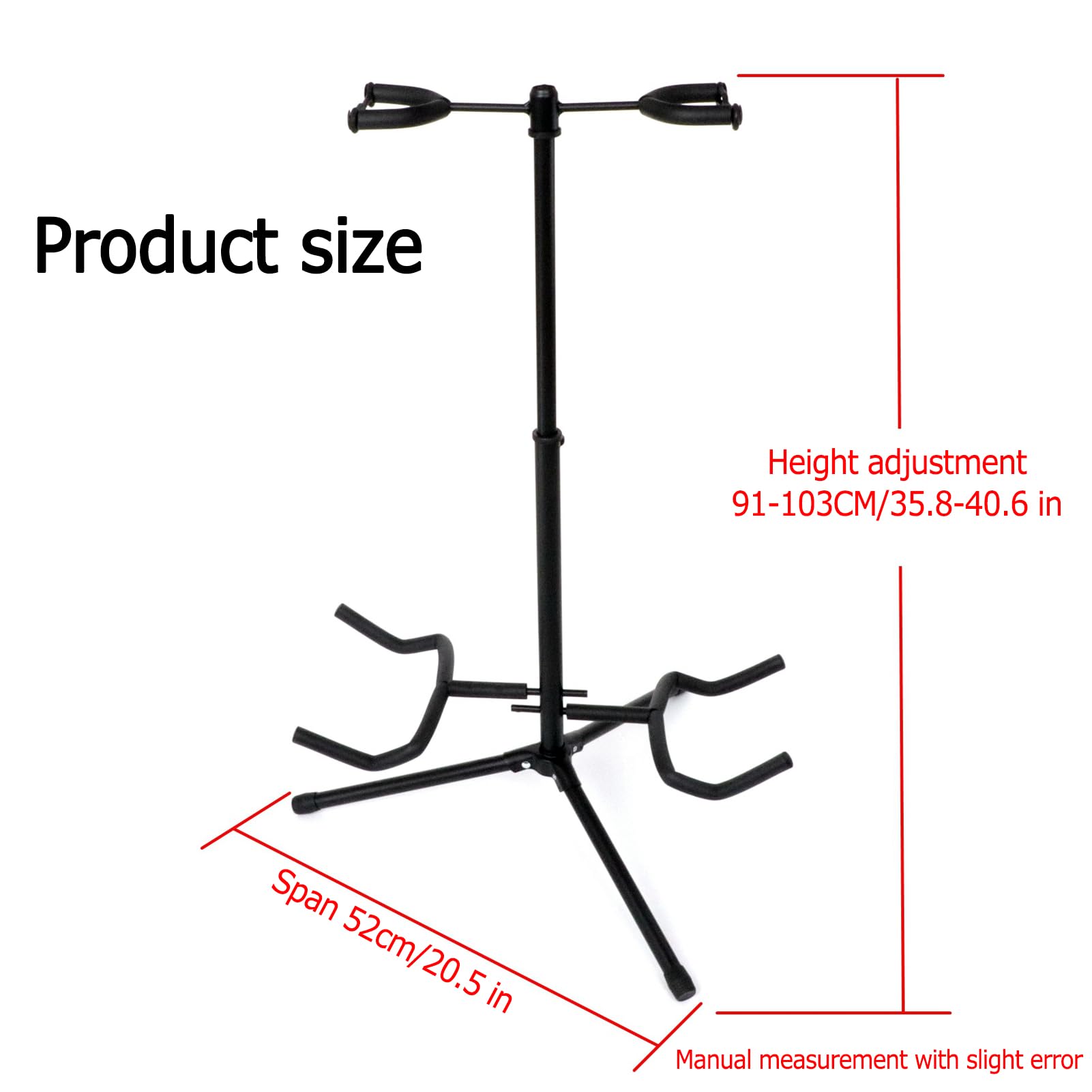 Buhelyc Soporte De Guitarra Portátil, Soporte Multi Guitarra Suelo, La Altura Es Ajustable, Plegable, para Guitarras De Tiendas, Espectáculos Escénicos, Fácil De Instalar, Ahorrar Espacio, Regalos