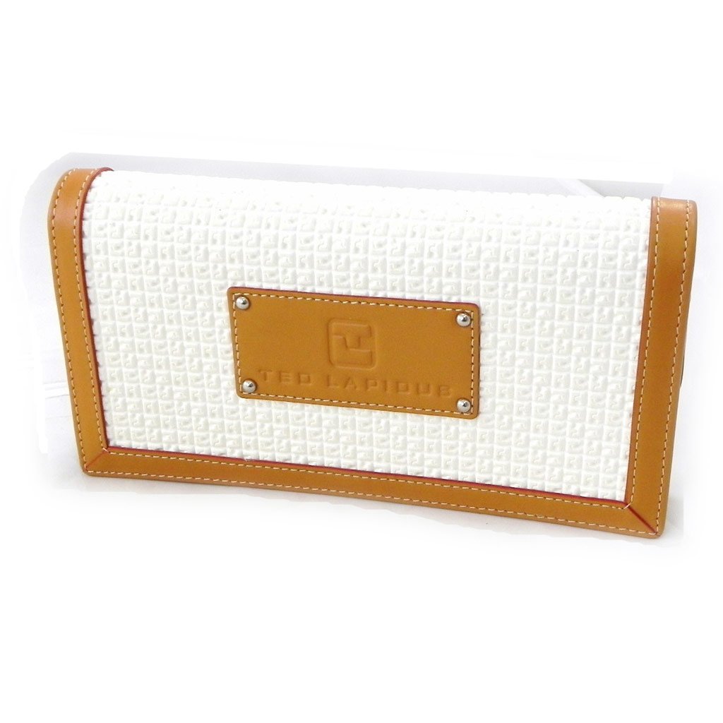 Wallet + checkbook holder zip 'Ted Lapidus' white.
