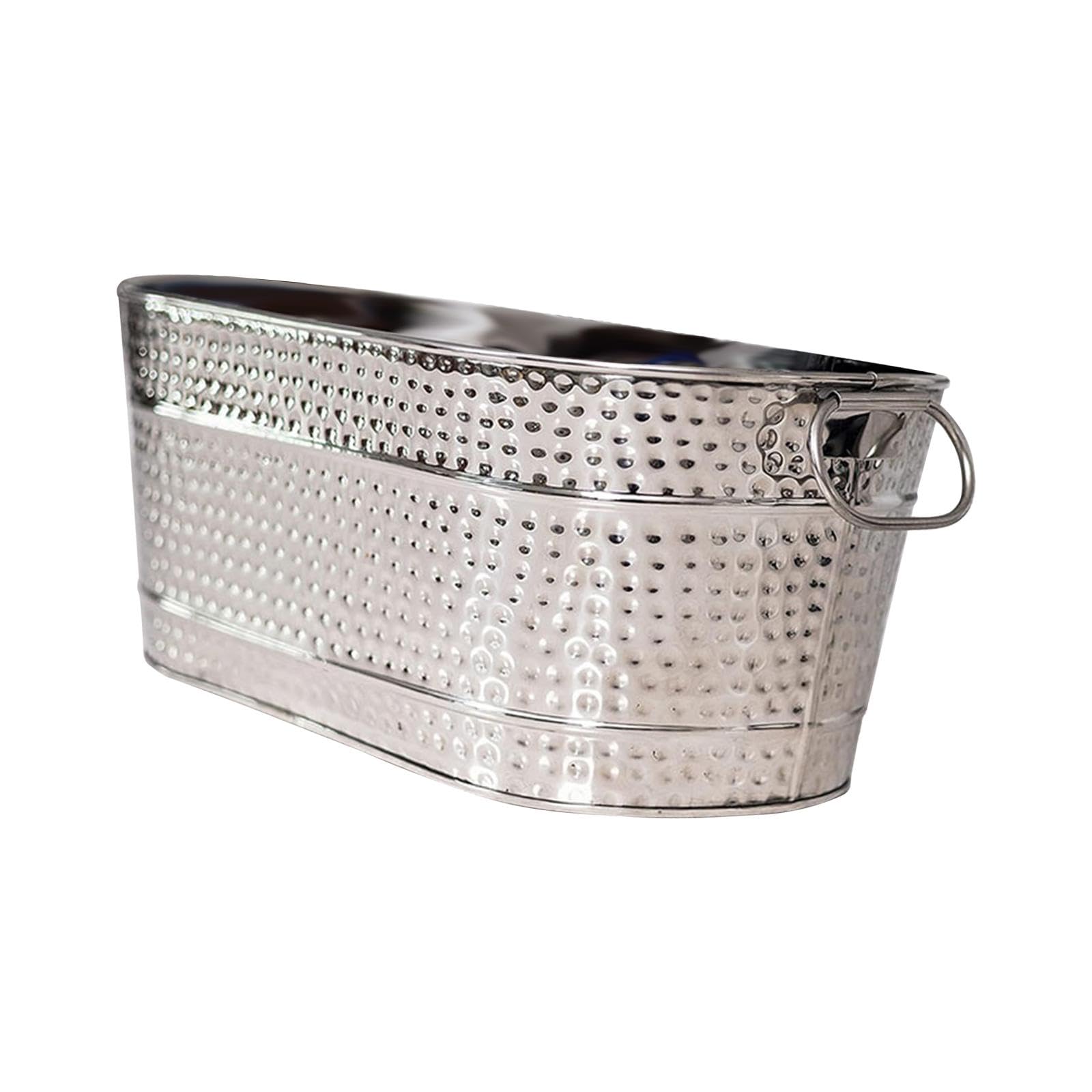 Amazon｜petsola 亜鉛メッキ 楕円形飲料桶 アイスバケツビール桶