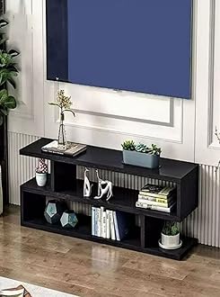 Modern TV and Coffee Table Living Room Home Furniture (80×53×20, Black)