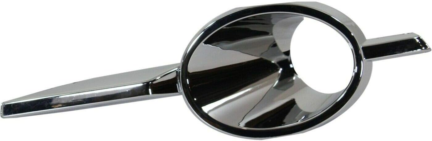 DAT AUTO PARTS Front Left Driver Side Bumper Insert Fog Light Bezel Cover Grille Trim Molding Replacement for 2010-2013 Buick Lacrosse CXL CXS Premium Silver Chrome Smooth Plastic GM1038124 20927977