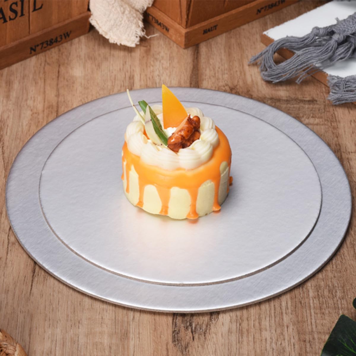 Karton Tortenböden Rund 12cm 1,7mm 24 Stück Mousse Kuchenplatten für Festliche Anlässe und Backbedarf