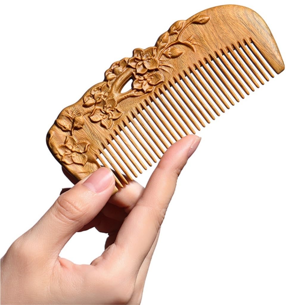 Grzebienie do stylizacji retro rzeźba w drewnie grzebień do włosów męski grzebień do włosów masaż skóry głowy drewniany grzebień przenośny grzebień kręcone włosy grzebień