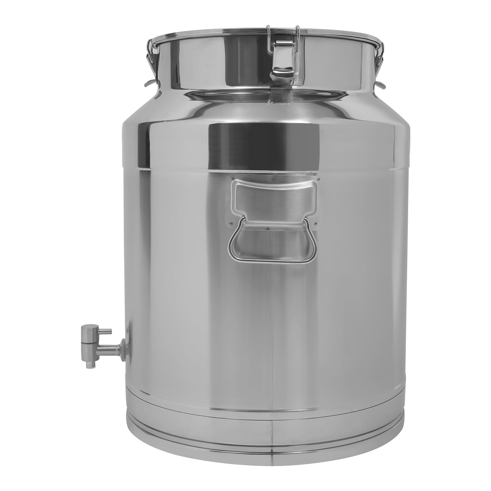 DUTTIETY 64L/16.90Gallon Milk Can with Faucet, Heavy Duty Milk Jug Milk Bucket Transport Container Wine Pail Bucket Bottle Stainless Steel with Sealed