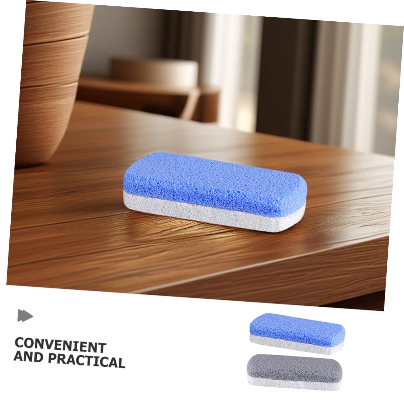 SOESFOUFU Portable Foot Pumice Scrubber Set 2pcs Feet Stone for Home Travel Office