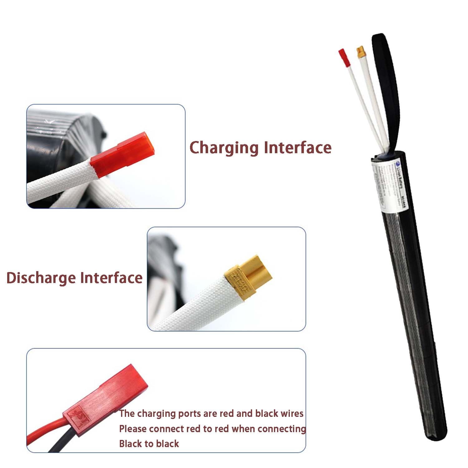 Batterie pour Scooter Électrique 24V 36V 6.6AH/7.8AH/9.6AH/12.8AH Batterie pour Scooter Électrique Batterie De Remplacement pour Batterie De Scooter Intégrée
