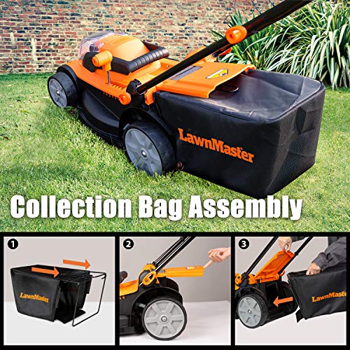 image for LawnMaster CLMF4015K Cordless 15-Inch Brushless Lawn Mower 40V Max wit
