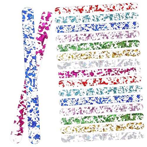 Hoement 24stücke Eisstäbchen Wiederverwendbar Diy Eisstiele Farbige Eisstiele Zur Eisherstellung Bastelstäbchen Multifunktions Eisstäbchen Für Handwerk