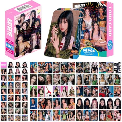 Image of squishy 96 Pcs Katseye Photocards, K-Pop LOMO Cards Collection, Fan Merch for Scrapbooking and Wall Display, Premium Quality Photo Cards for Gift Exchange and Travel Memorabilia