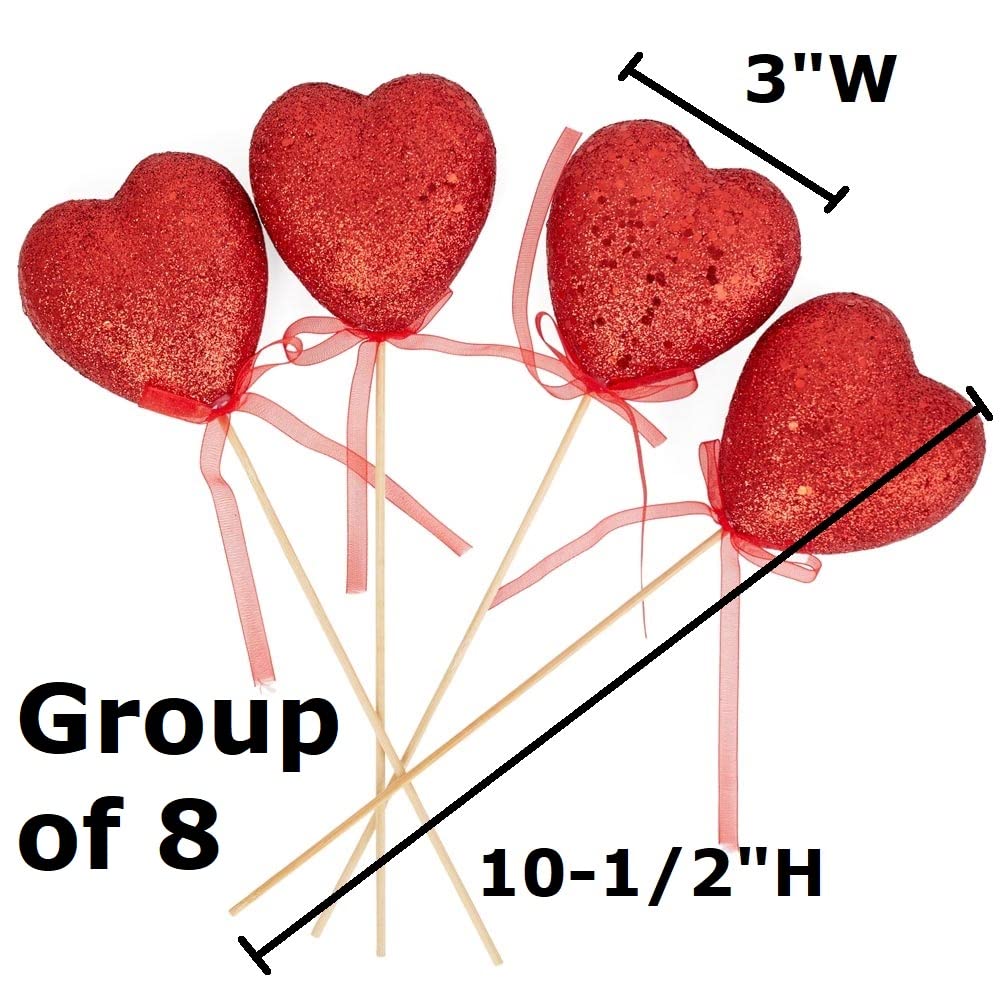 Amazon.com: Factory Direct Craft Pack of 8 Red Glittered Valentine