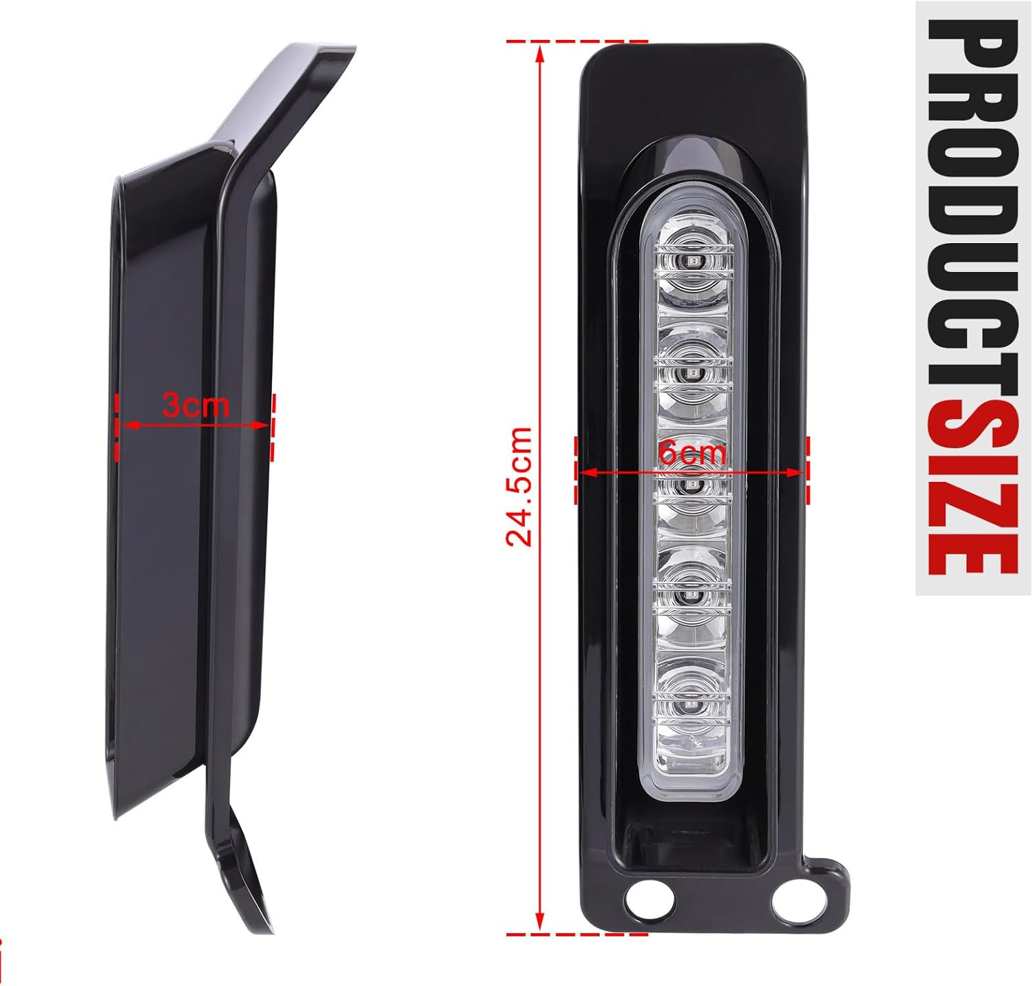 LED Filler Panel Lights Rear Fender Light Turn Signals Lamp Brake Tail Lights Fit for Harley Touring Electra Glide Ultra Limited Road King Road Glide 2014-2024(Black Housing Transparent Lens)