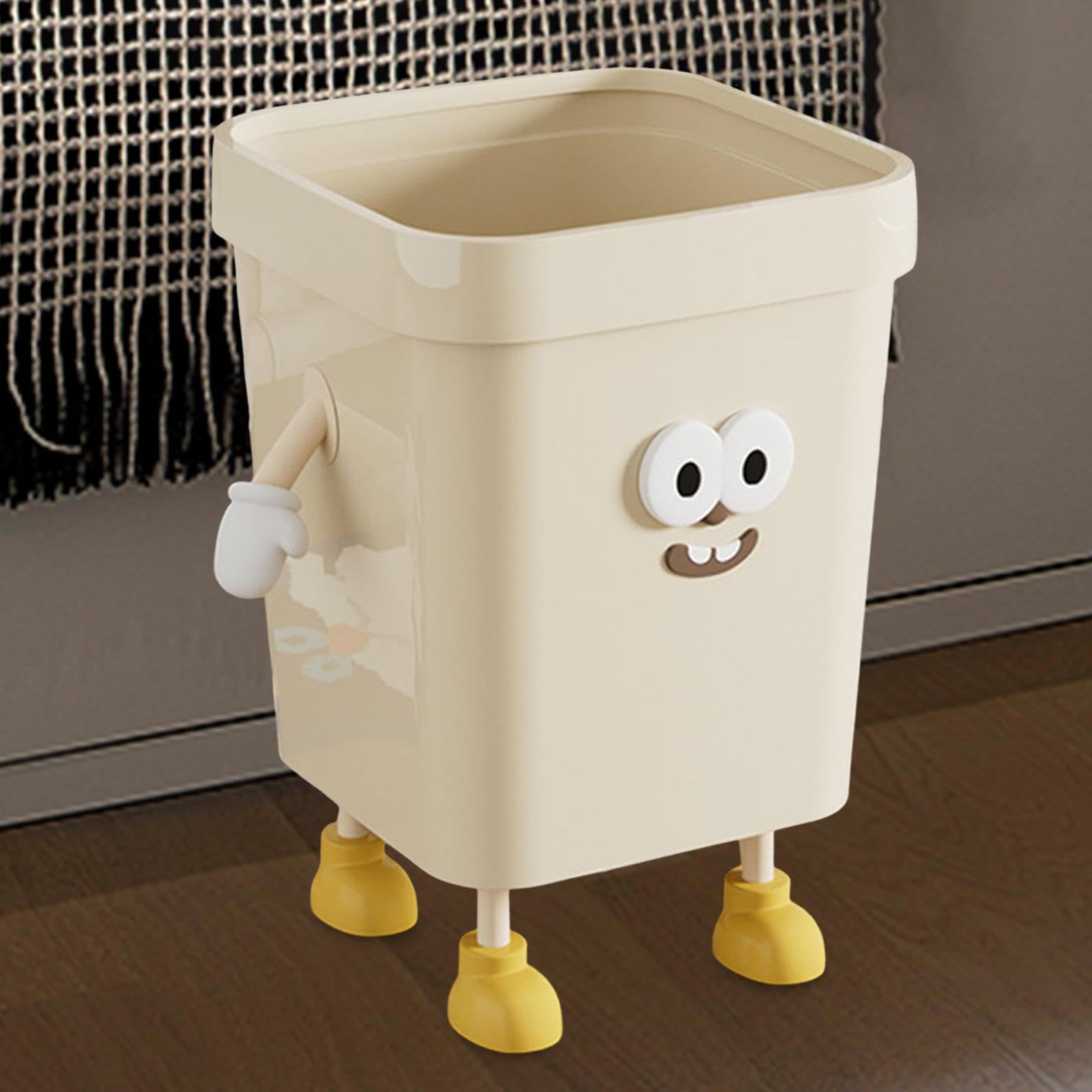 Colcolo Mülleimer, Papierkorb, lustig, leicht, stabil, quadratisch, süßer Mülleimer, Haushaltskomposteimer für Wohnheim, unter dem Schreibtisch, Badezimmer, Groß Stehend