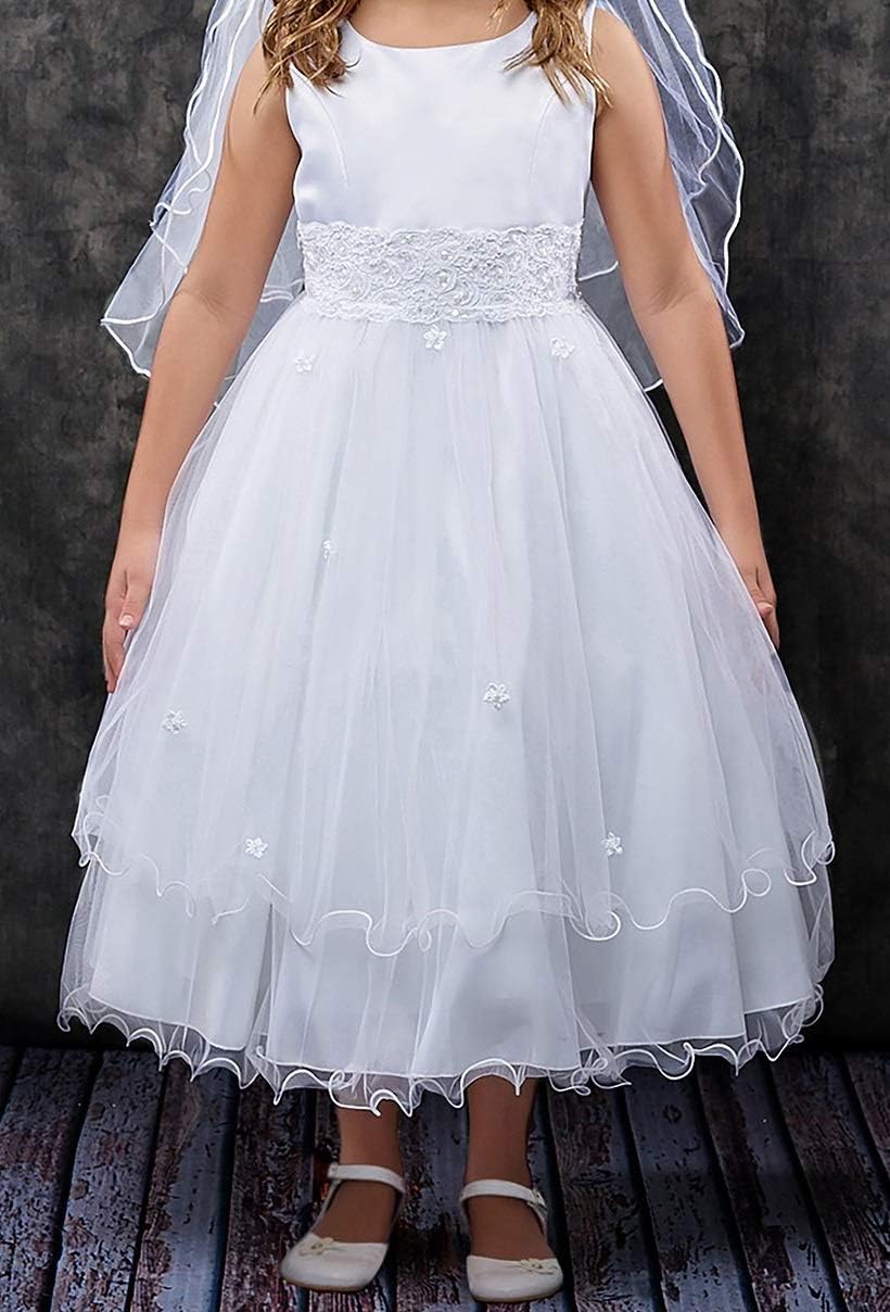 BNY Corner Graceful First Communion Bridal Dress Flower Girl Dress