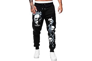 SOLY HUX Men's Skull Sweatpants
