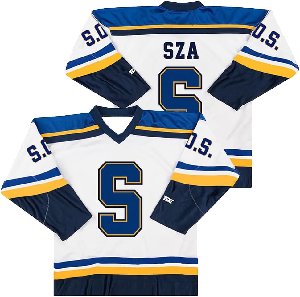 SZA Jersey SOS Blind New Album 2024 Tour V-Neck Long Sleeve Streetwear Shirts Men Women Sweatshirt (JA45791A01,XXL)