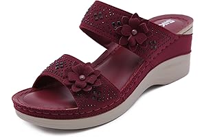 Libiyi Vintage Flower Wedge Orthotic Sandals: Glamour and Comfort Entwined