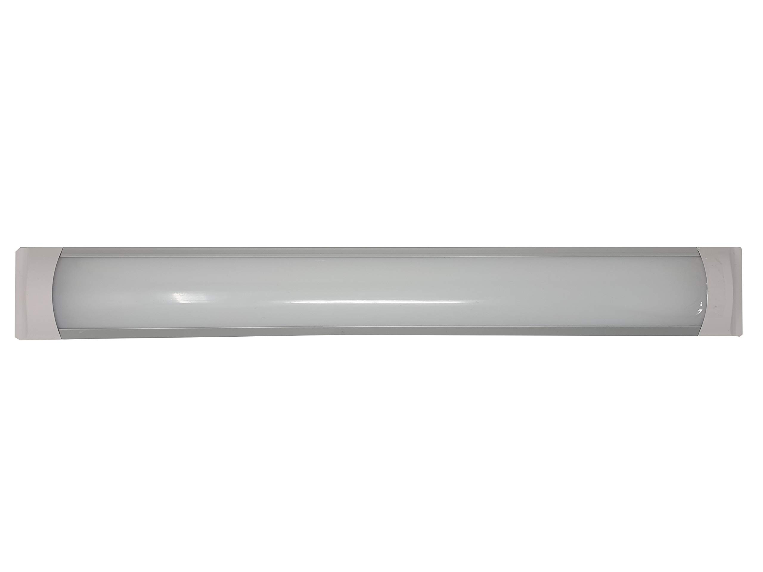 UKEW 2FT Slimline LED Batten Light - 18W 60CM Linear Tube Ceiling Surface Mounted 1440 Lumens Daylight 6500K - Lighting Fixtures for Garage Halls Office