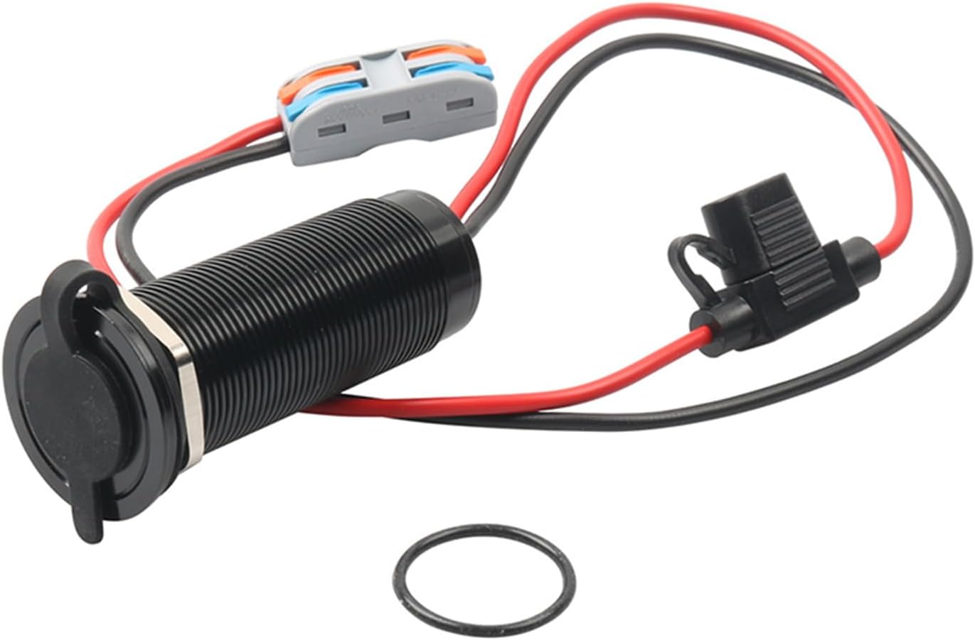 12V/24V to 30V Embedded Boost Connector Mini Adapter, Waterproof DC Step-Up Converter with Screw Cap & Silicone Seal for RV, Yacht, Marine, and Off-Grid Vehicle Modifications