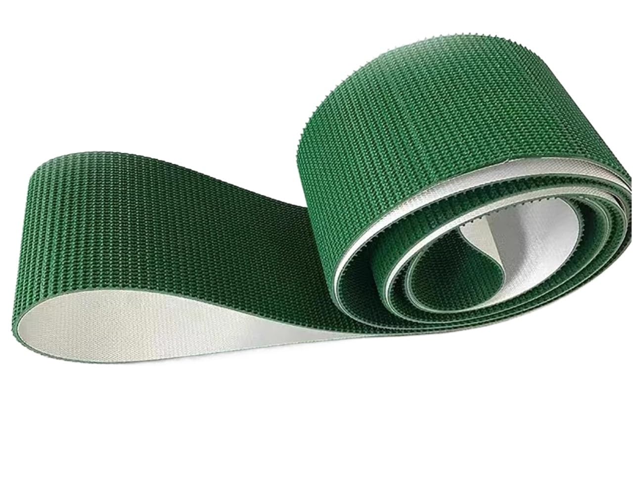Cinta transportadora de PVC verde 23x90 cm con rodillos de repuesto industriales
