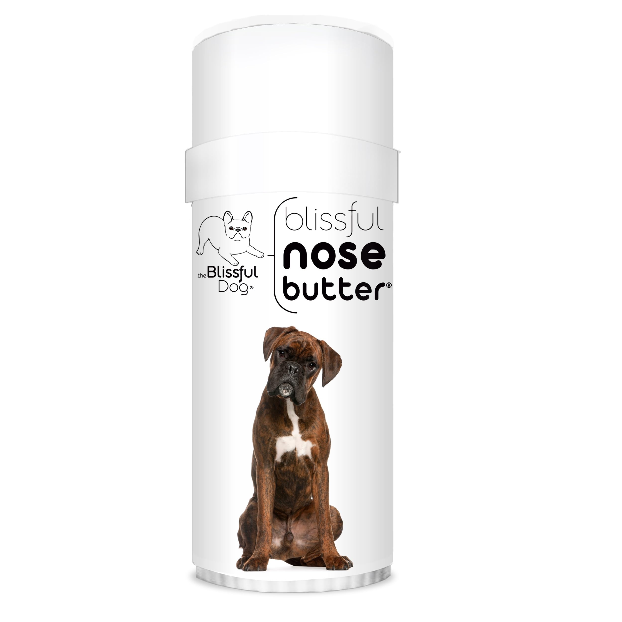 The Blissful Dog Brindle Boxer Nose Butter, Versatile Dog Nose Balm for Dry Nose, Handcrafted Nose Moisturizer, Easy-to-Apply Dog Essentials, Unscented, 2.25 oz.