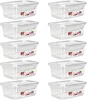 Kit 10 Potes Marmita Fitness 750ml Travas Freezer Microondas