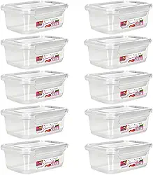 Kit 10 Potes Marmita Fitness 750ml Travas Freezer Microondas