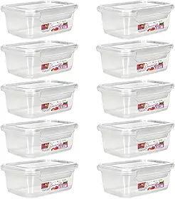 Kit 10 Potes Marmita Fitness 750ml Travas Freezer Microondas