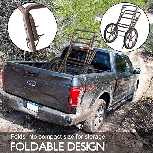Moccha 500Lbs Capacity Folding Deer Game Hauler Cart With Big Wheels, Utility Gear Dolly Cart, Heavy-Duty Steel Deer Game Cart, Hunting Accessories #TOP3