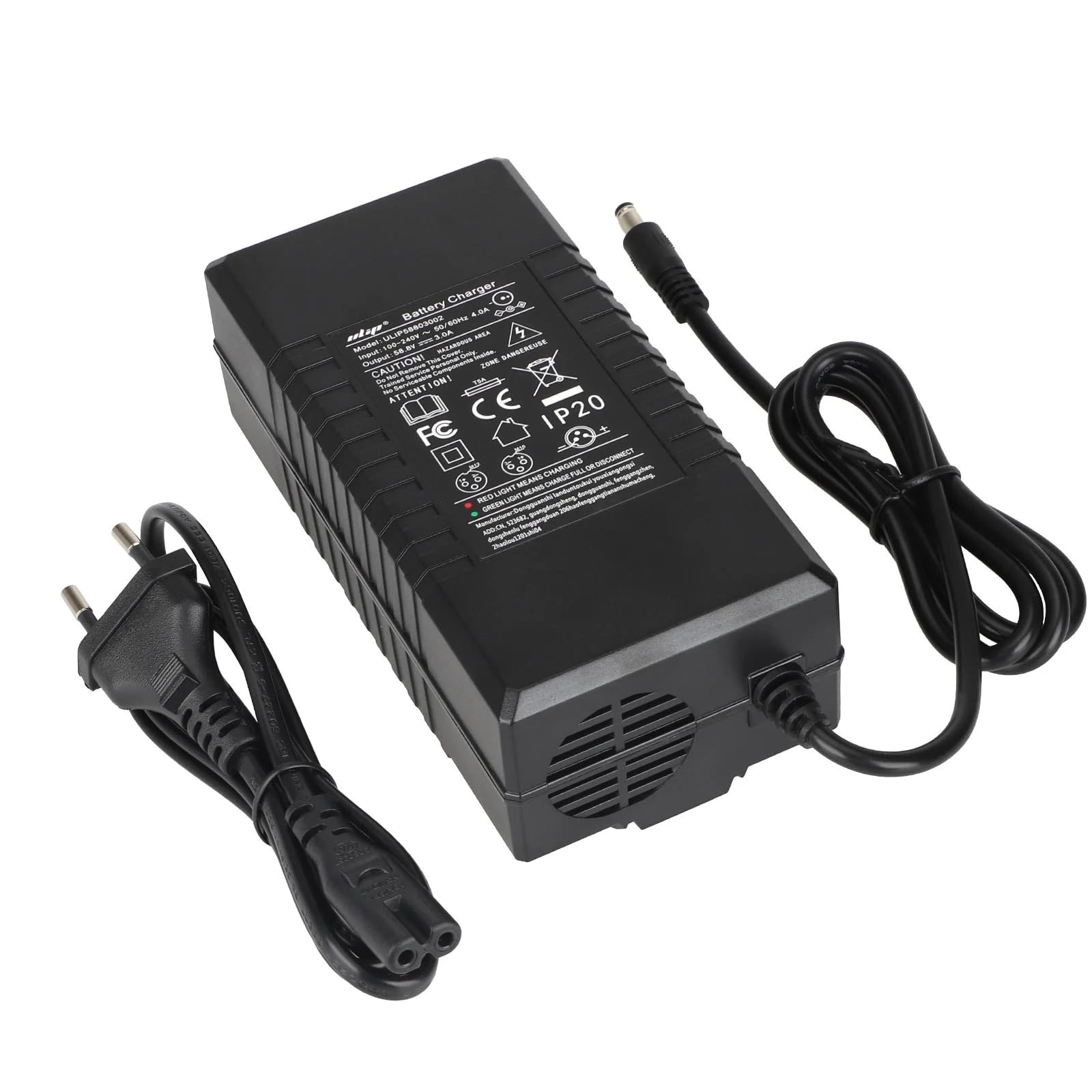 Chargeur 42 V-58,8 V 3 A pour scooter électrique Kukirin G2/G3/M5 Pro, Joyor Y10, pour SOFLOW SO 4 PRO, pour scooter électrique Navee V25i/V50 PRO, chargeur rapide universel pour 36 V (10S