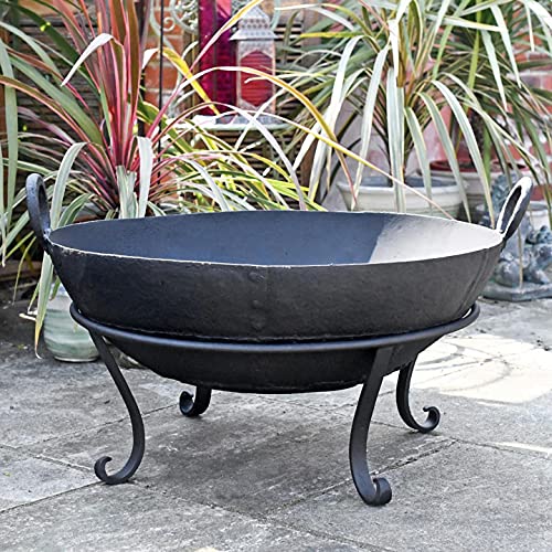 Black Country Metal Works Iron Kadai Fire Bowl 80cm from Black