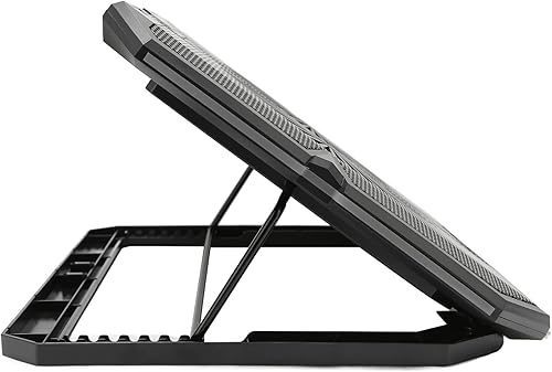 Miniatura 5 de RGB Laptop Pad with Dual Silent Fans, Gaming Laptop Cooler for 14in to 17in, 2 USB Ports 7 s Adjustment Height, Cool RGB ing Effects for Gaming