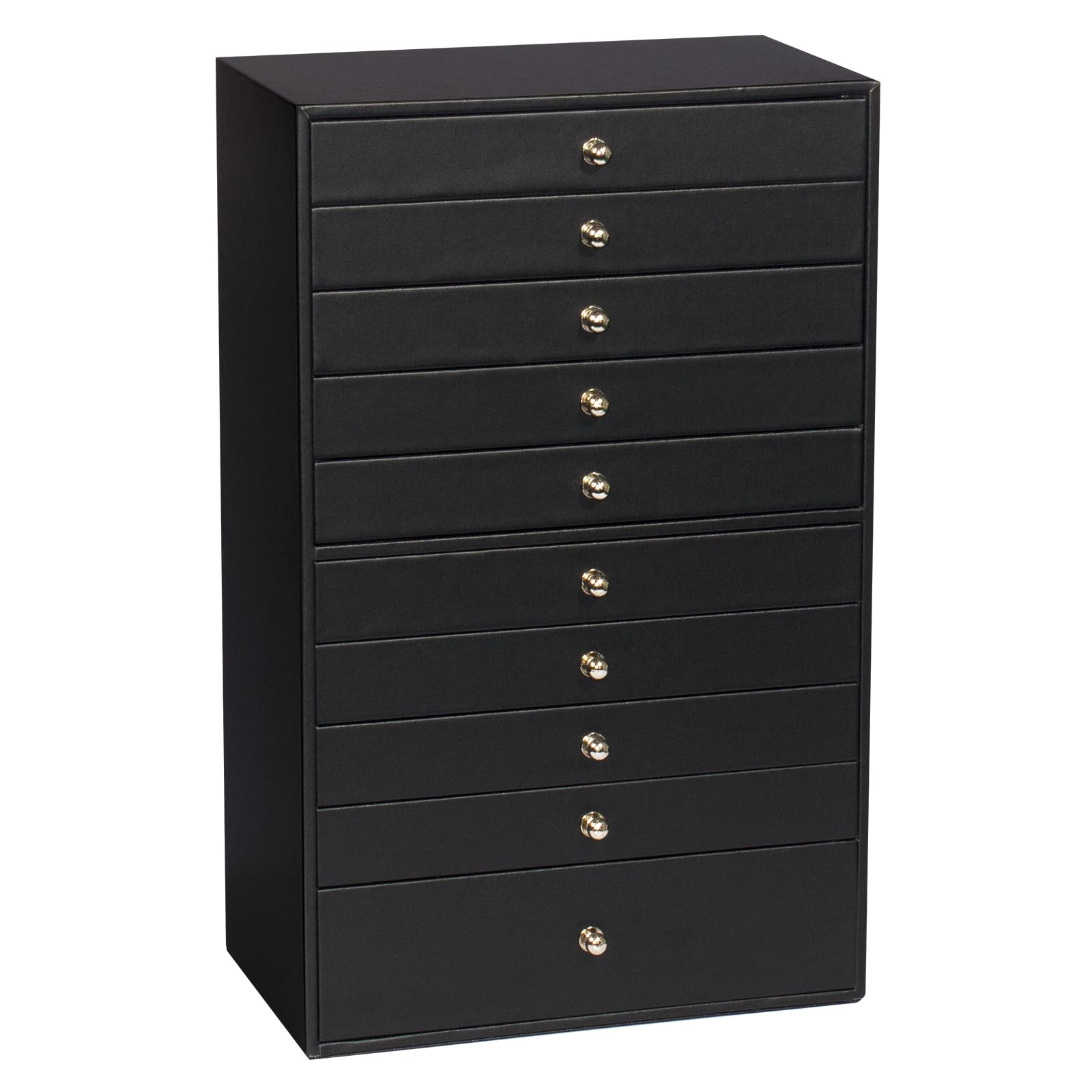 Boîte à bijoux, Organiseur de bijoux avec 10 tiroirs, grande boîte à bijoux à 10 niveaux, peut stocker colliers, bagues, boucles d'oreilles, montres, etc., boîtes et organiseurs, idée cadeau