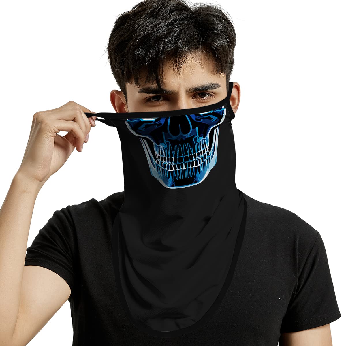 ShopINess Scaldacollo Teschio con Elastici – Bandana Moto Unisex per Halloween, Sci e Sport Outdoor