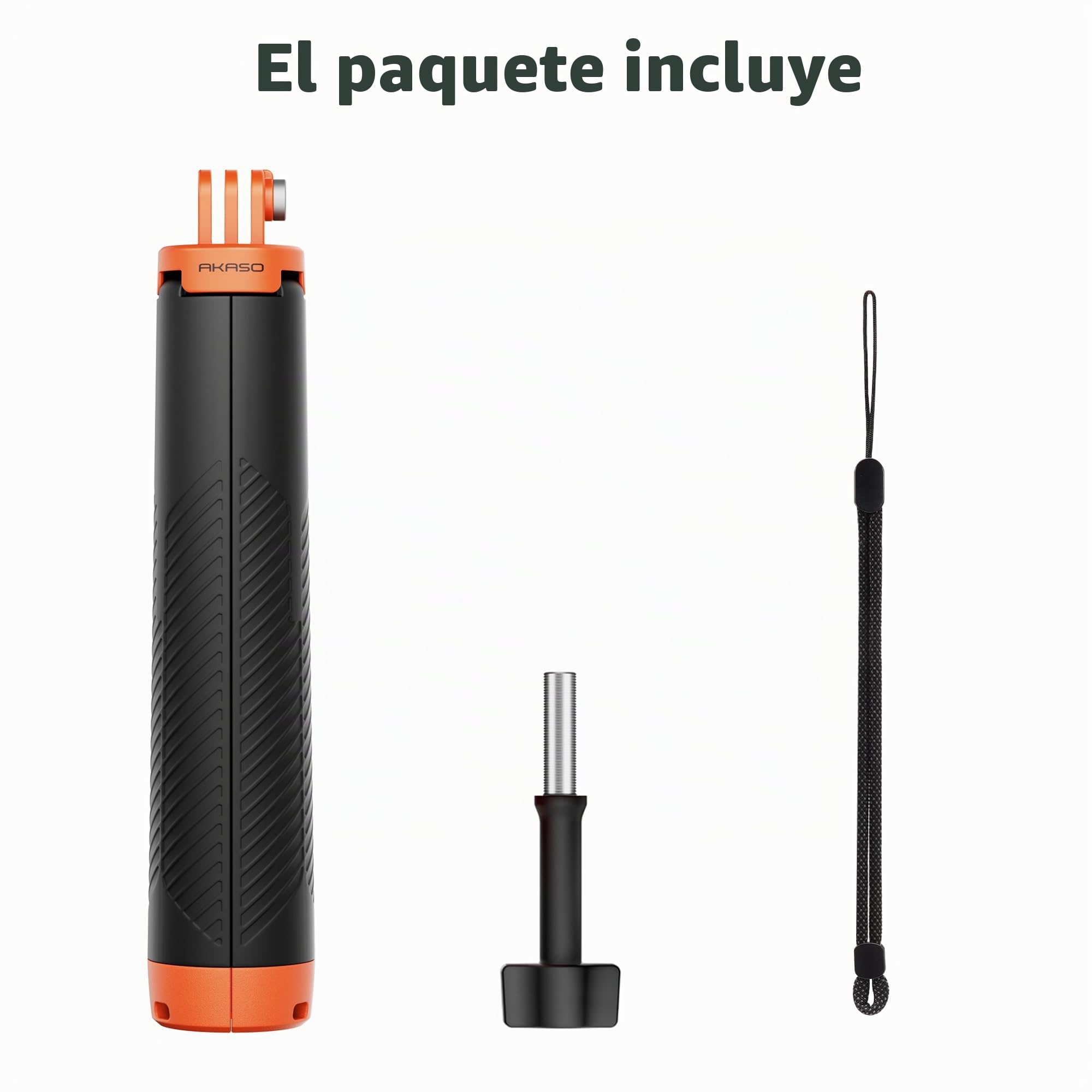 AKASO Palo de Selfie Trípode con empuñadura Flotante, Compatible con Gopro Hero 13/12/11/10/ 9/MAX/dji Osmo Action AKASO EK7000/Brave 4/Brave 7 LE/Brave 7 Cámara de Acción Accesorios