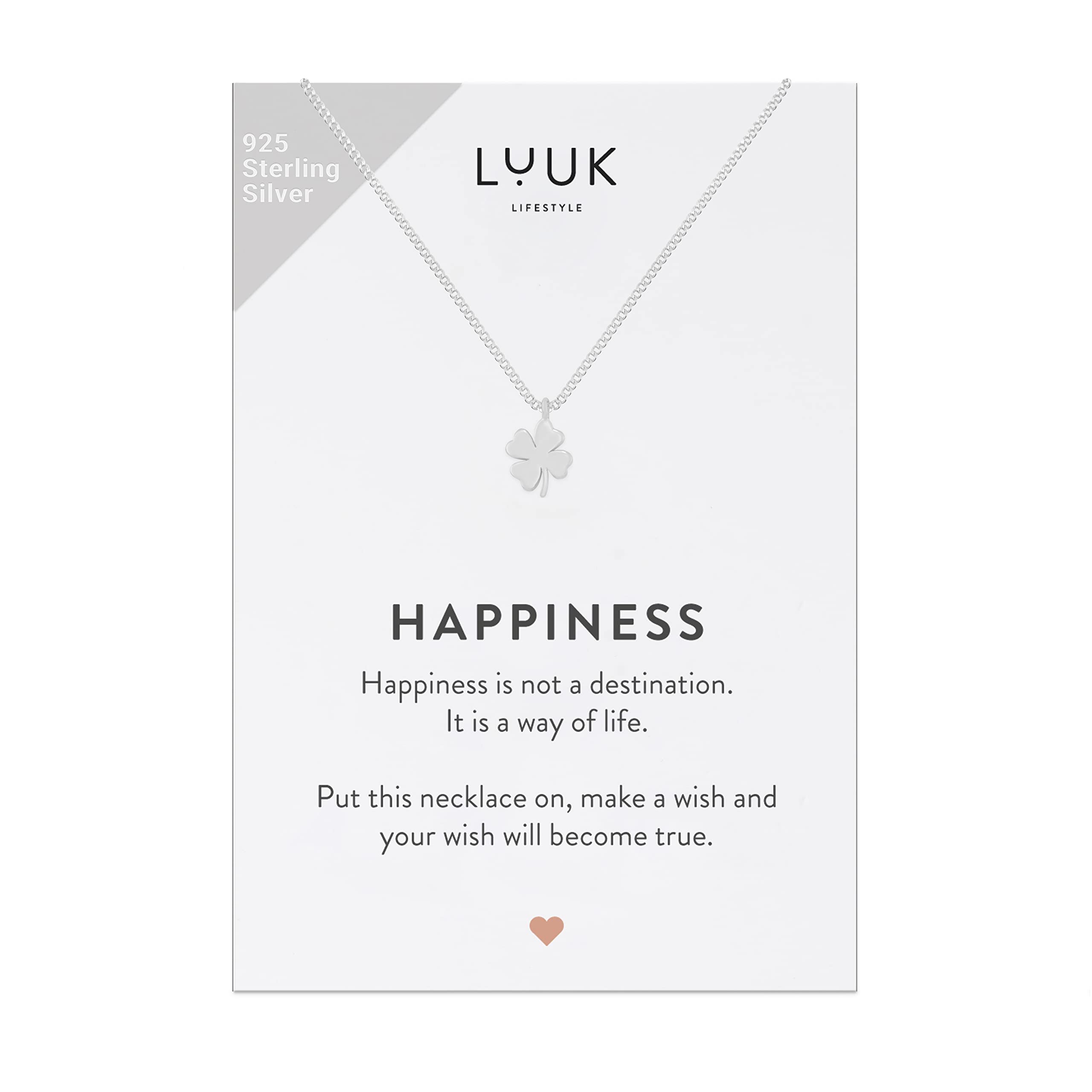 LUUK LIFESTYLE 925 Sterling zilveren halsketting met anker hanger en LUUK LIFESTYLE 925 Sterling zilveren halsketting met anker hanger en