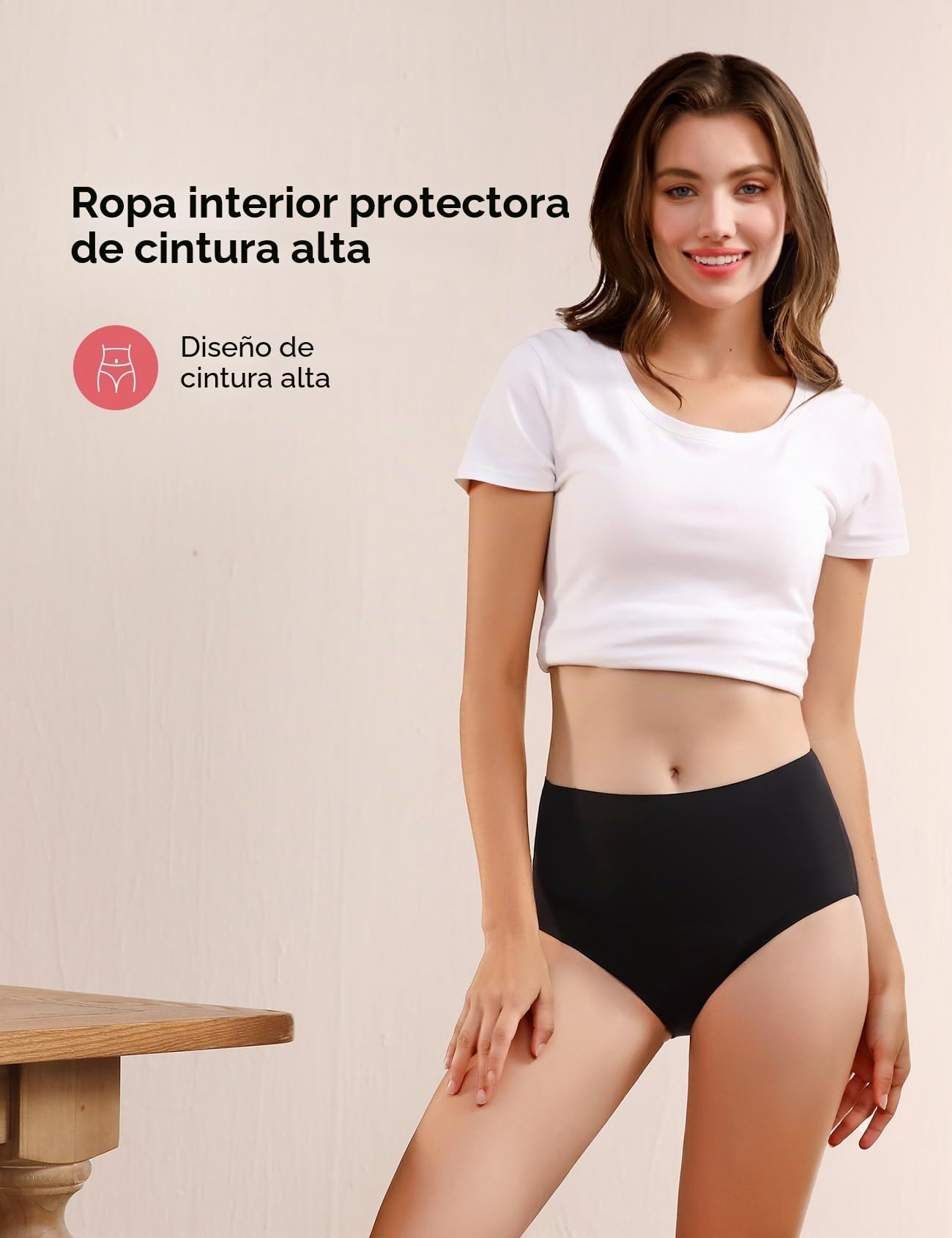 Carer Lote de 2 Bragas para Incontinencia Femenina de Alta Absorción Ropa Interior para la Menstruación con Protección Día y Noche Calzones Menstruales Protectores 50 ml a 100 ml Talla M