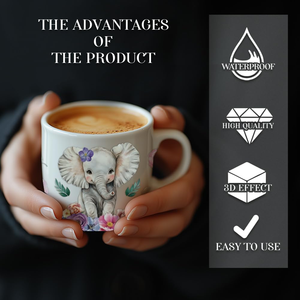 GOMAKERER 10 Sheets Animals UV DTF Cup Wrap Transfer Stickers - Image 3