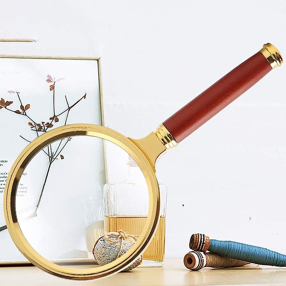Loupe De Poche 10X pour Seniors, Lecture, Inspection De Pièces De Monnaie Et De Bijoux, Loupe Exploratrice/Métallique