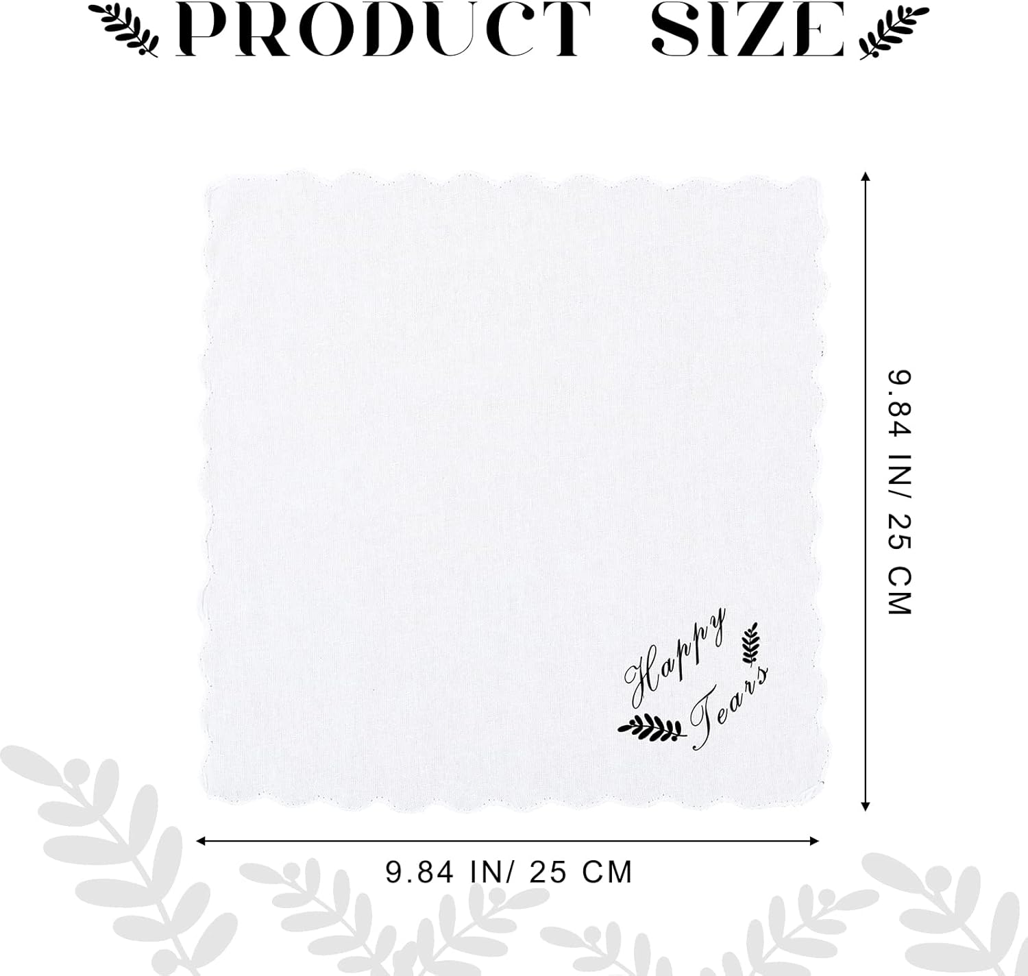 Newwiee 50 Pcs Happy Tears Handkerchiefs Wedding Handkerchiefs Bulk Bride Gifts Accessories for Wedding Big Day Fun - Image 3