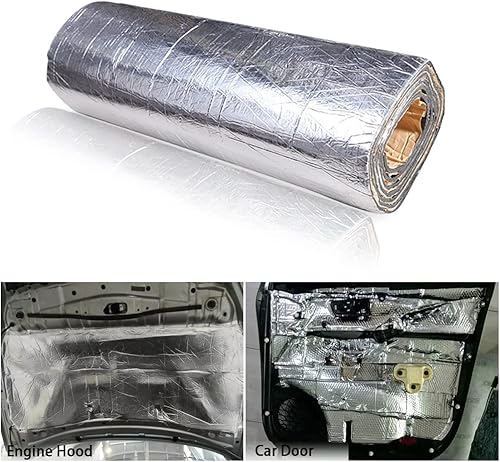 Miniatura 8 de DREAMIZER Aislamiento acústico de 16.14 pies cuadrados de 393 mil, 16.14 pies cuadrados, protección térmica, barrera térmica, autoadhesiva, para