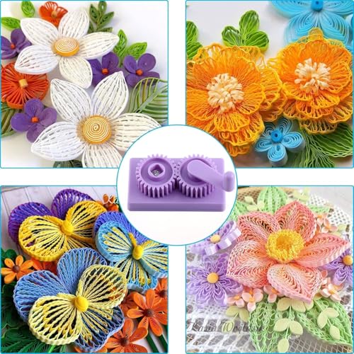 LetCart Quilling Papier Crimper, Handbetriebene Quilling Crimper, Kunststoff Papier Crimper Maschine Crimppapier Craft Quilled Handmade DIY Art Tool