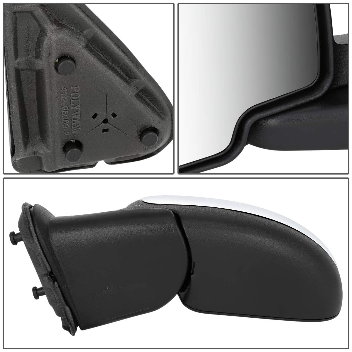 DNA MOTORING OEM-MR-CH1321110 Factory Style Manual Right Side View Door