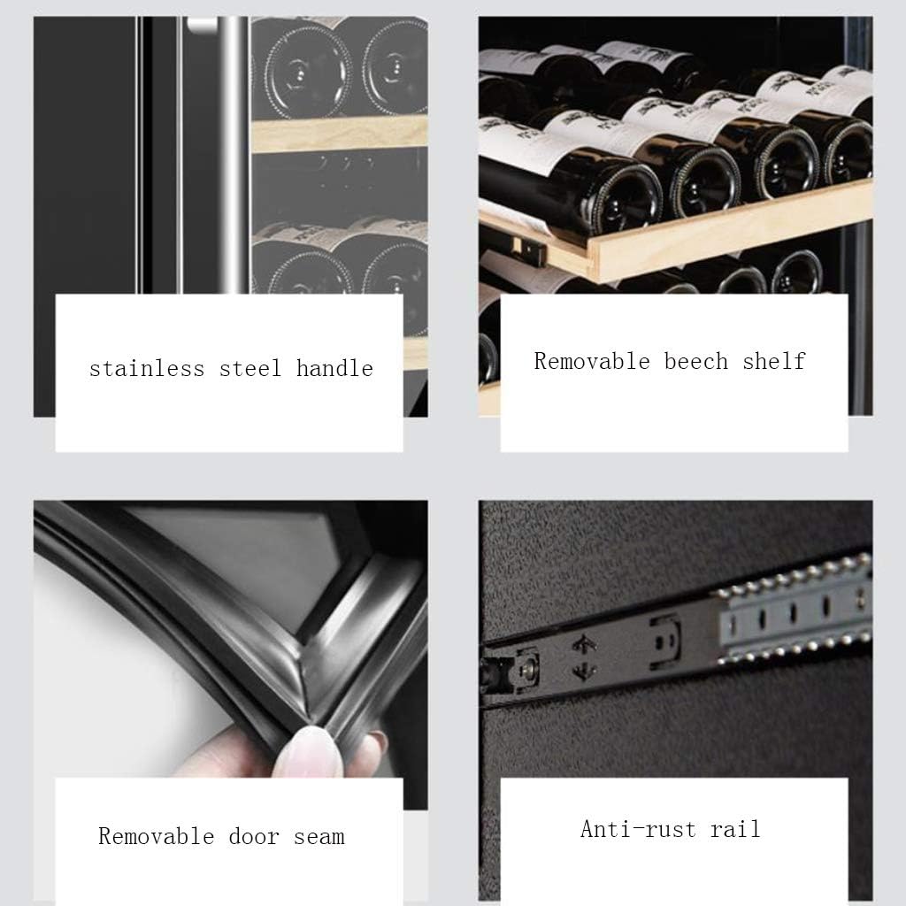 Wine Cooler Refrigerator - Red Wine Fridge Chiller Countertop Wine Cooler - Freestanding Compact Mini Wine Fridge W/Digital Control, Removable Beech Shelf