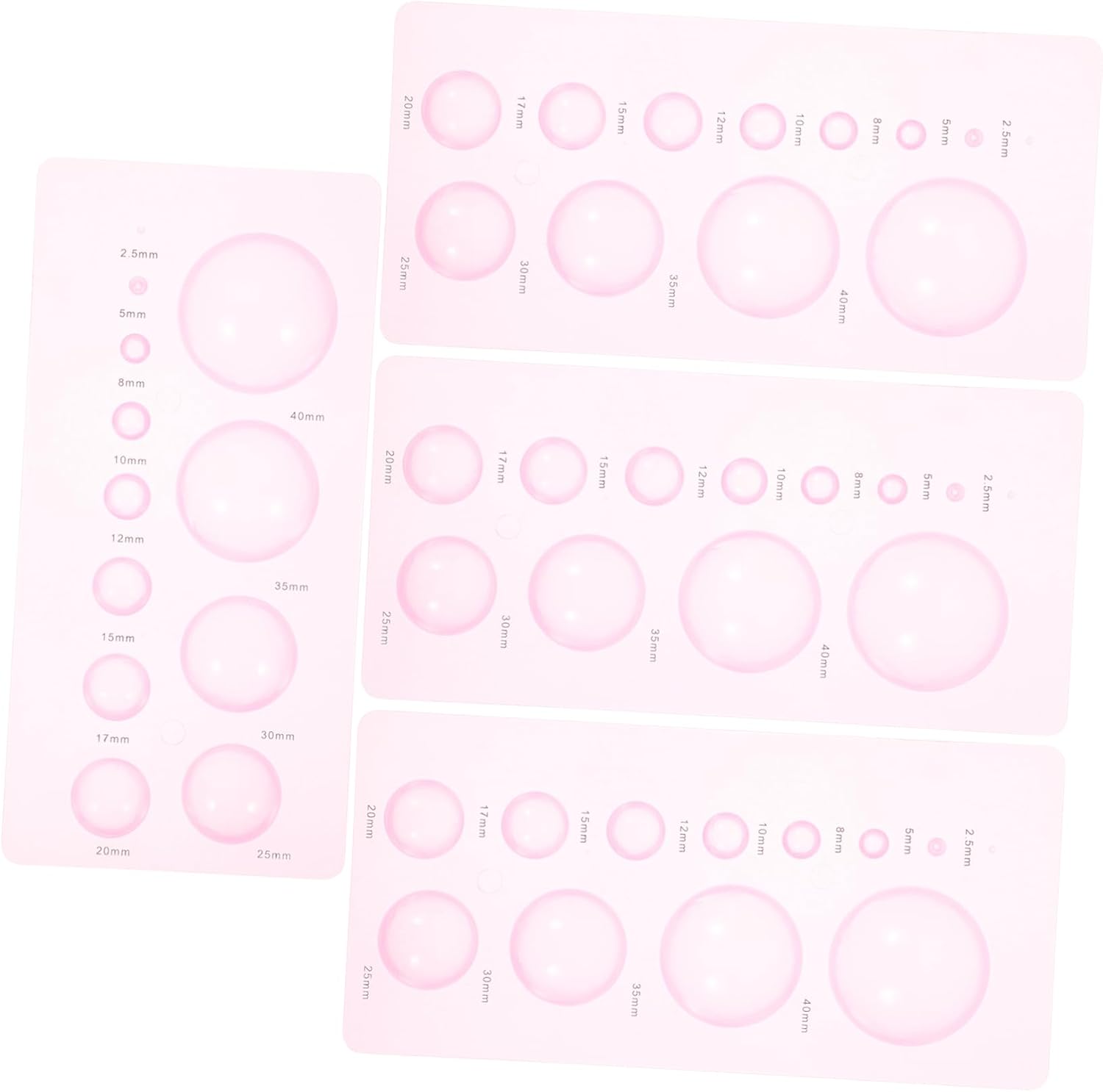 SEWACC 4pcs Paper Craft Quilling Tool Kit Half Ball Domes Abs Material Easy to Use