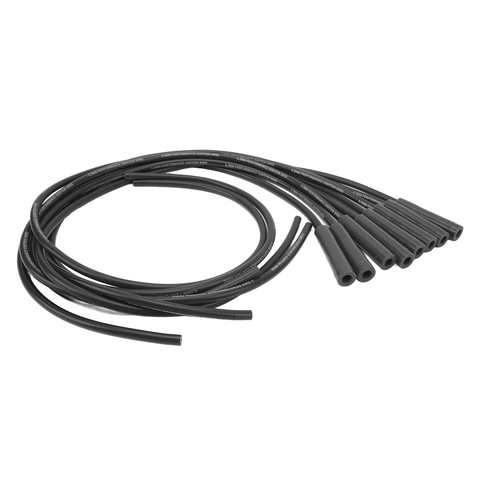 Tbest Set di cavi di accensione 8, 5 mm 180 ° con tappo antipolvere, adatto per modelli a 8 cilindri