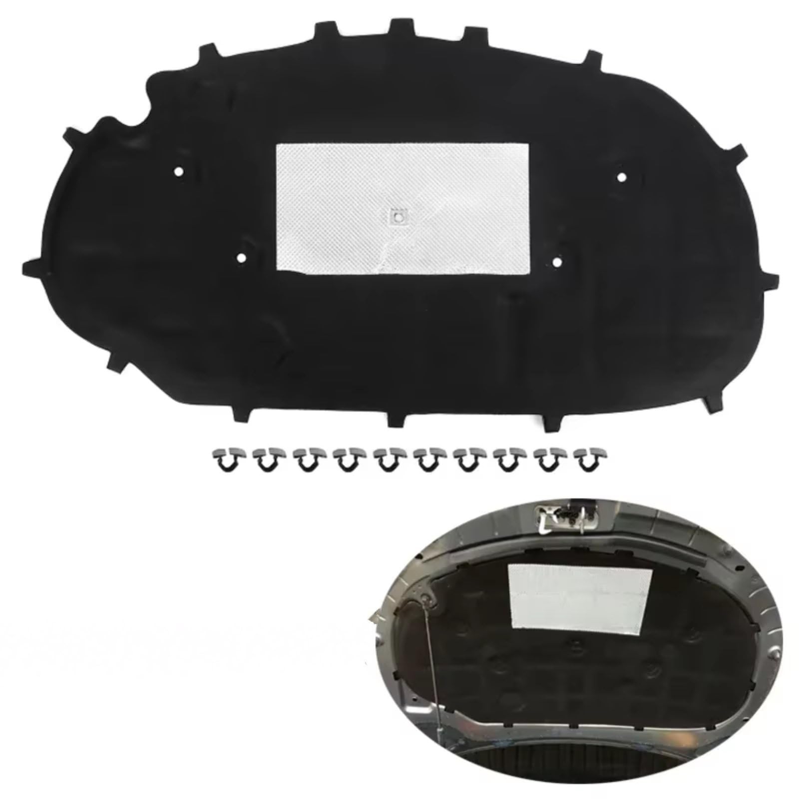 Dämmung Haube Vorne Motorhaube Isolierung Pad Wärme Sound Baumwolle Schallschutz Matte Abdeckung Schaum Feuerfest Kompatibel Mit VW Für Golf 6(Style A)